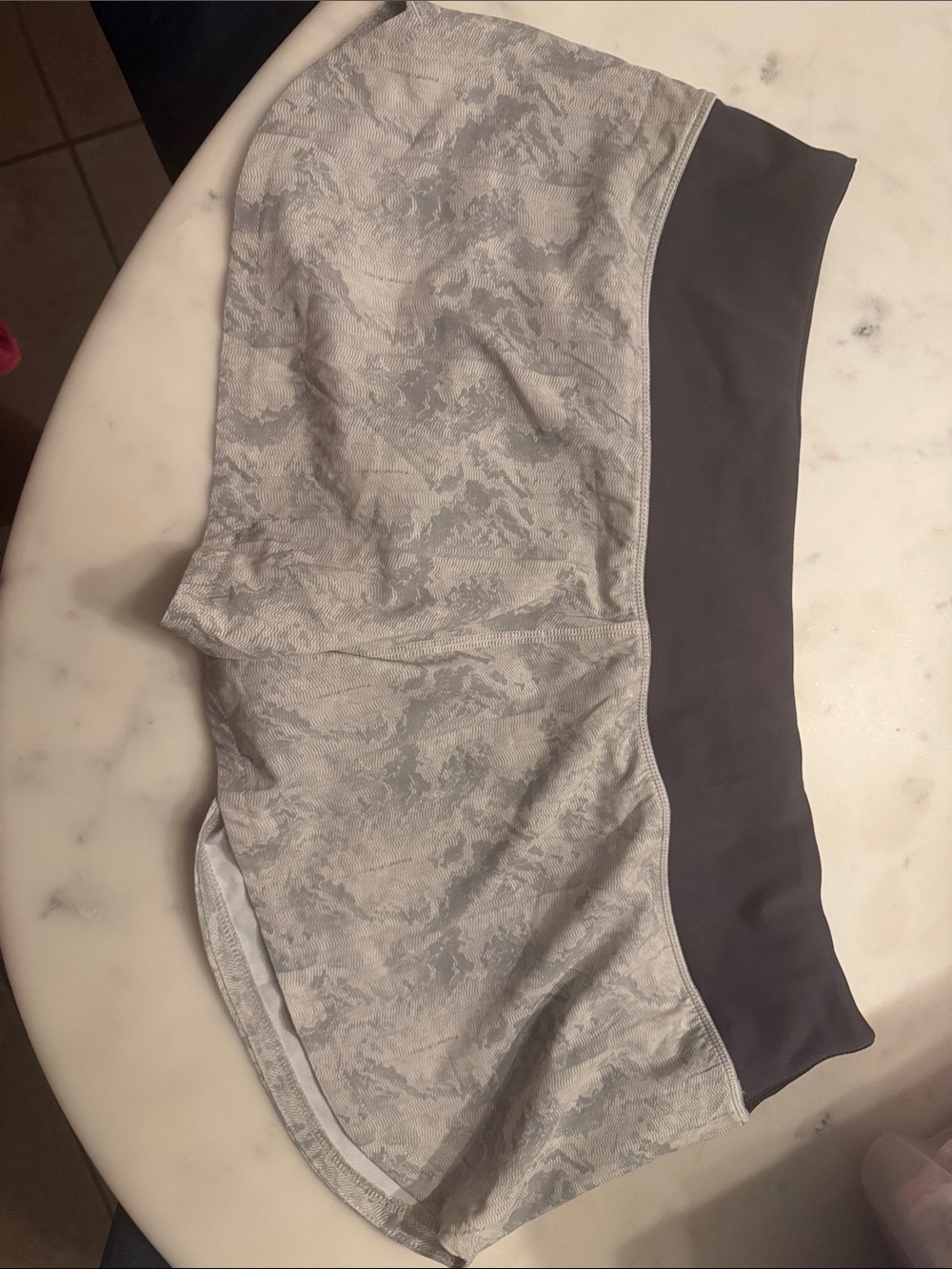 Vuori Gray Active Skort with Dark Gray Waistband